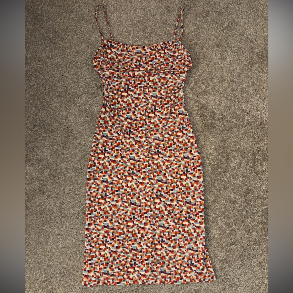 BCBGMaxAzria Colorful Mosaic Midi Dress